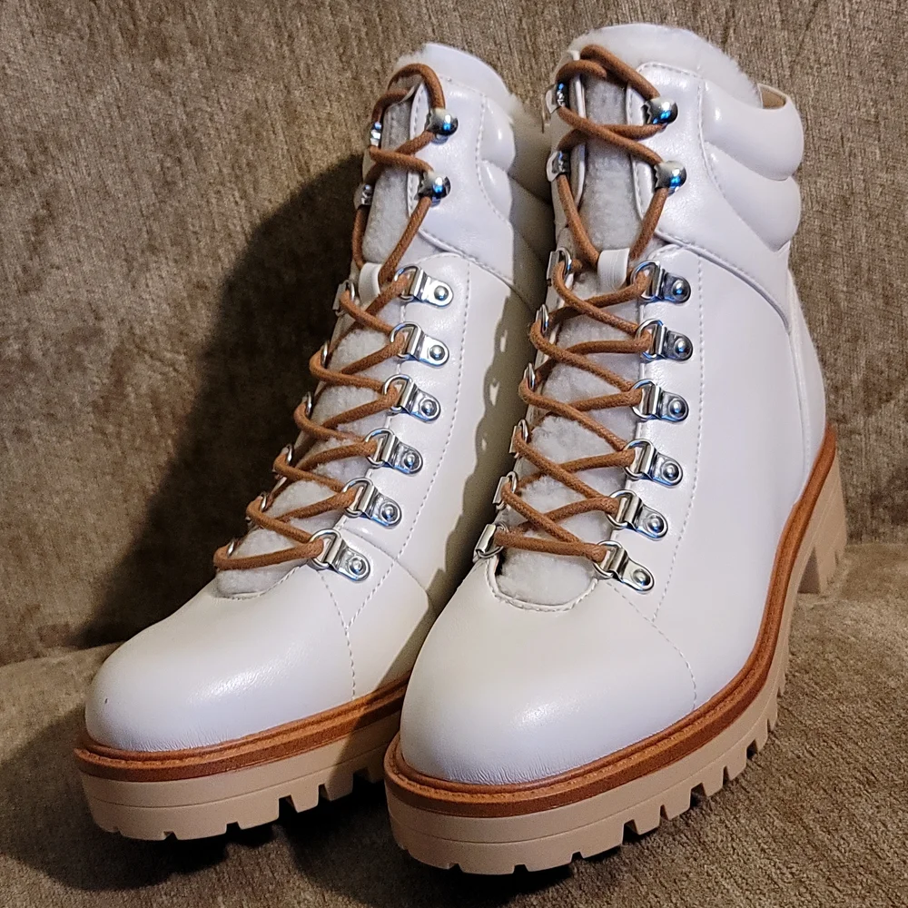 Marc Fisher MALLIE Lug Sole Sherpa Booties - Picture 9 of 16
